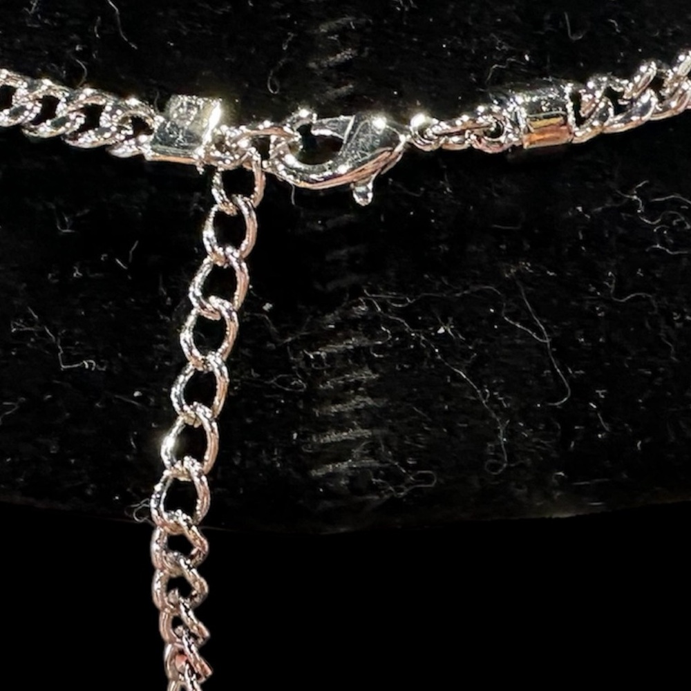 Touchstone Crystal by Swarovski APRIL BIRTHSTONE Necklace Crystal Rhodium Plated - Picture 5 of 7